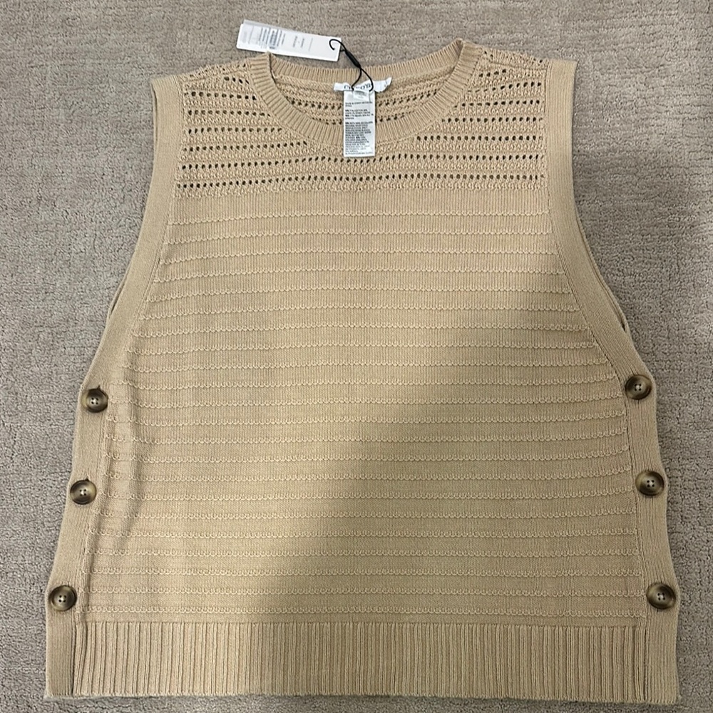 Chico's Tan Sleeveless Sweater